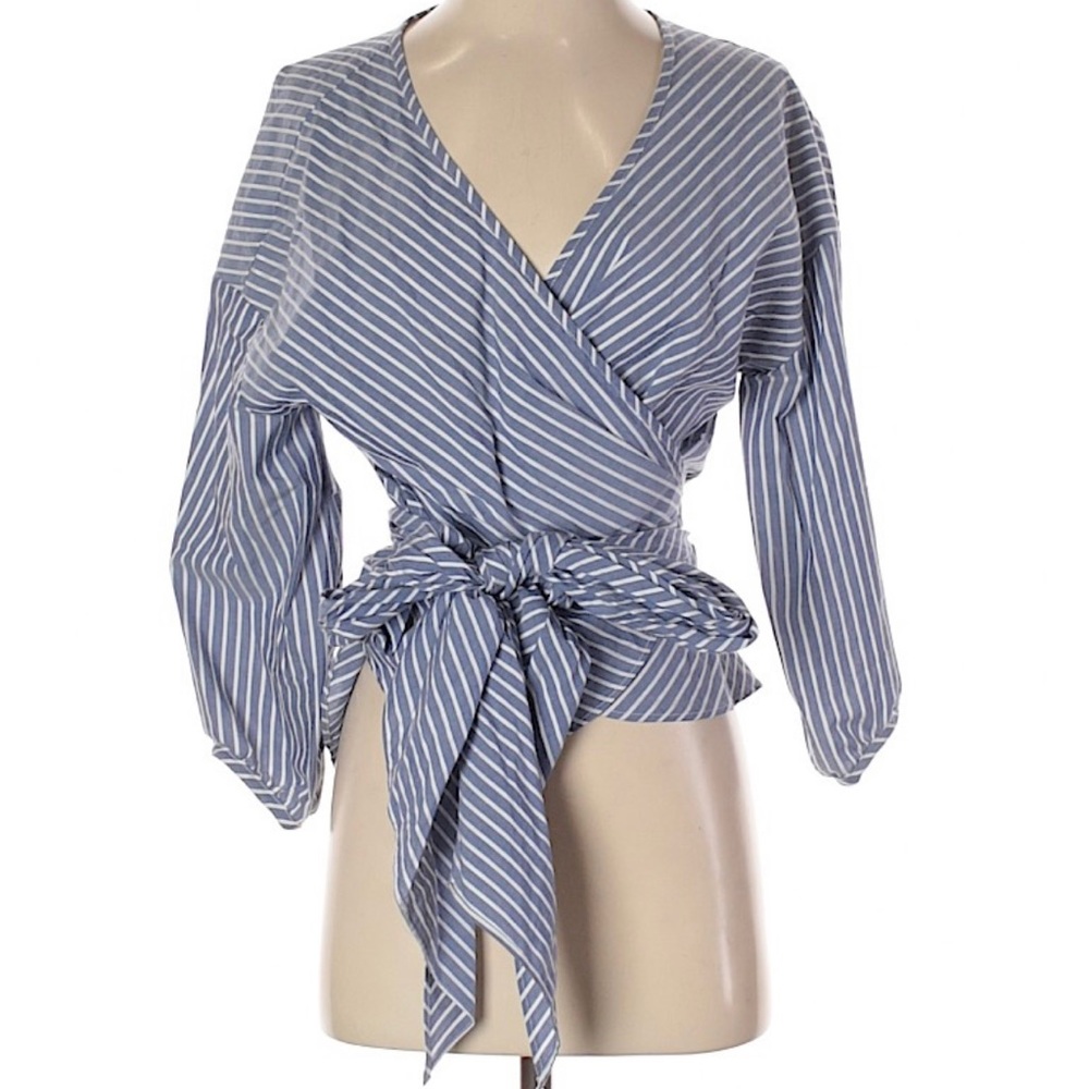 Waye 3/4 Sleeve Wrap Shirt